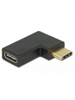 USB3.1 Adapter: C-Stecker for C-Buchse, USB3.1 Gen2, bis 10Gbps,90° Seite gewinkelt