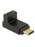 USB3.1 Adapter: C-Stecker zu C-Buchse, USB3.1 Gen2, bis 10Gbps, 90° oben gewinkelt