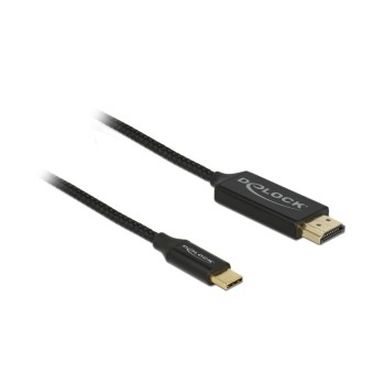 Delock USB-C - HDMI cable, Koaxial, 2m, black, Auflösung bis 3820 x 2160 @ 60 Hz Delock USB-C - HDMI cable, Koaxial, 2m, black, Auflösung bis 3820 x 2160 @ 60 Hz