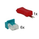 Delock Clip RJ45 Portverriegelung y compris jeu de chevilles 6 pièces