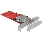 Delock Adaptateur de bus hôte 2x NVME M.2 SSDs, PCI-Ex8, amorçable