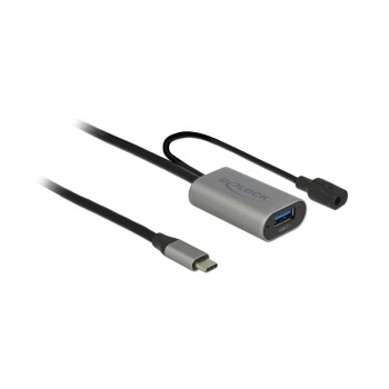 Delock USB 3.1, Type-C for Type-A, aktives Verlängerungscable, 5 m, DC Delock USB 3.1, Type-C for Type-A, aktives Verlängerungscable, 5 m, DC