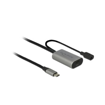 Delock USB 3.1, Type-C for Type-C, aktives Verlängerungscable, 5 m, DC Delock USB 3.1, Type-C for Type-C, aktives Verlängerungscable, 5 m, DC
