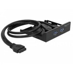 Delock Panneau frontal 63994 2x USB 3.0 pour baie de 3,5 po