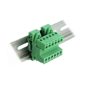 Delock Terminalblock Raster gewinkelt 6Pin, Rastermass: 5,08 mm, for 35 mm Hutschiene