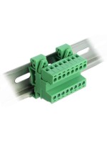 Delock Terminalblock Raster gewinkelt 8Pin, Rastermass: 5,08 mm, for 35 mm Hutschiene