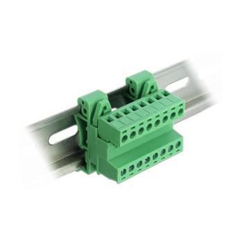 Delock Terminalblock Raster gewinkelt 8Pin, Rastermass: 5,08 mm, for 35 mm Hutschiene
