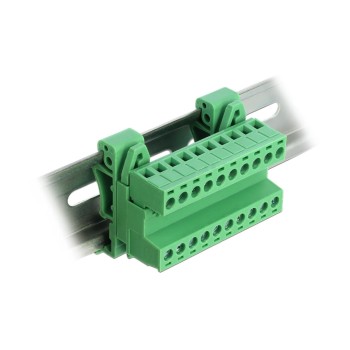 Delock Terminalblock Raster gewinkelt 10Pin, Rastermass: 5,08 mm, for 35 mm Hutschiene