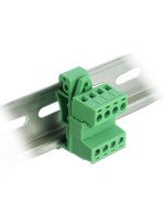 Delock Terminalblock Raster gewinkelt 4Pin, Rastermass: 5,08 mm, for 35 mm Hutschiene