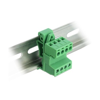 Delock Terminalblock Raster gewinkelt 4Pin, Rastermass: 5,08 mm, for 35 mm Hutschiene