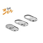 Delock Couvre-webcam Lot de 3, autocollants, argent