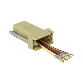 RJ-45 Buchse for RS232 Buchse Montagesatz, Anleitung, individuell schaltbar, grey RJ-45 Buchse for RS232 Buchse Montagesatz, Anleitung, individuell schaltbar, grey