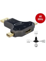 Delock Monitoradapter DP miniDP USB-C, auf HDMI Ausgang, 3 in 1, 4K 60 Hz