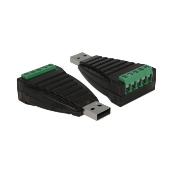 Delock Terminalblock 5 Pin Konverter, USB-A for RS-422/485