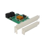 Delock Contrôleur SATA PCI-Ex1- 4x SATA Marvell 88SE9215 Jeu de puces