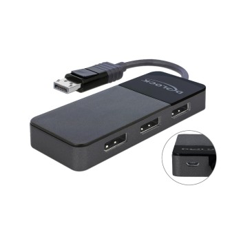 Delock DisplayPort Splitter, 1 x DisplayPort in > 3 x DisplayPort out Delock DisplayPort Splitter, 1 x DisplayPort in > 3 x DisplayPort out