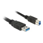 Delock USB3.0 cable, 1m, A-B, black , for USB3.0 Geräte, bis 5Gbps