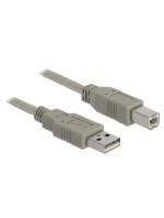 Delock USB2.0-cable 1.8m A-B, Geeignet for printer u. Scanner, grey