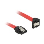 Delock Câble SATA3 6 Gb/s rouge, coudé, clip, 50 cm