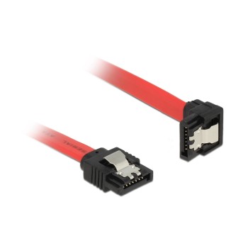Delock SATA3 cable: 0.5m, Metall Clip, red, 6 Gbps, kompatibel 1,5 Gb/s and 3 Gb/s Delock SATA3 cable: 0.5m, Metall Clip, red, 6 Gbps, kompatibel 1,5 Gb/s and 3 Gb/s