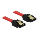 Delock Câble SATA3 6 Gb/s rouge, clip, 1 m