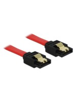 Delock SATA3 Kabel: 1.0m, Metall Clip, rot, 6 Gbps, kompatibel 1,5 Gb/s und 3 Gb/s