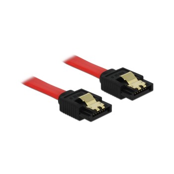 Delock SATA3 cable: 1.0m, Metall Clip, red, 6 Gbps, kompatibel 1,5 Gb/s and 3 Gb/s Delock SATA3 cable: 1.0m, Metall Clip, red, 6 Gbps, kompatibel 1,5 Gb/s and 3 Gb/s