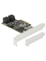 DeLock PCI-Express-x4 5Port SATA-Kontroller, Bootfähig, Hot Swap, 6Gbps SATA3, LP+FH