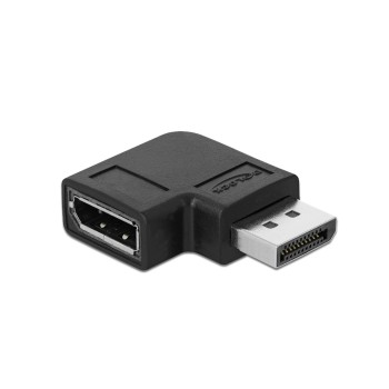 Delock Displayport Adapter, black , 8K/60, 90° recht gewinkelt, DP V1.4 Delock Displayport Adapter, black , 8K/60, 90° recht gewinkelt, DP V1.4