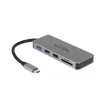 Delock Dockingstation USB3.1-C, 4K, PD 2.0, HDMI, Hub, SD, LED Beleuchtung Delock Dockingstation USB3.1-C, 4K, PD 2.0, HDMI, Hub, SD, LED Beleuchtung