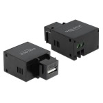 Delock Module Keystone USB Typ-A chargement Noir, 5V /2.1A