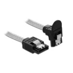 Delock SATA3 Kabel: 0.7m, gewinkelt, 6 Gbps,1x nach unten gewinkelt, transparent