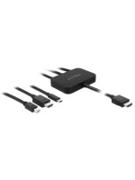 Multiportdapter HDMI zu HDMI/USB-C/mini DP, 4K bis 60Hz, mit Audio, 1.8m