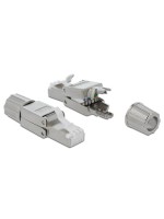 Delock RJ45 connector, Cat.6A, with screw cap, shielded, without tools