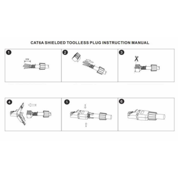 Delock RJ45 connector, Cat.6A, with screw cap, shielded, without tools Delock RJ45 connector, Cat.6A, with screw cap, shielded, without tools