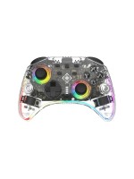 DELTACO Manette GAM-198-T RGB transparent sans fil