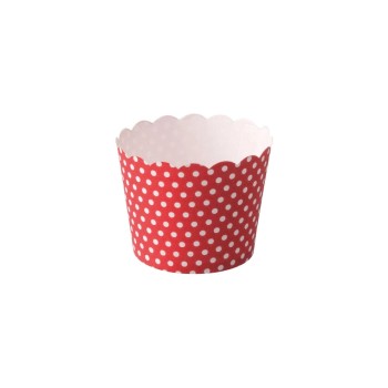 Demmler Eis+Muffinbecher Punkte white red, 12 Stk, 125ml