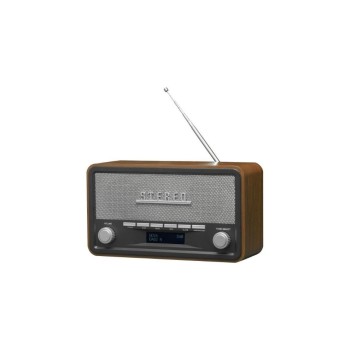 Denver DAB-18 DAB+, FM, style rétro, Bluetooth, boîtier en bois véritable