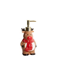 diaqua® Distributeur de savon Rudolf le renne 390 ml, brun/rouge/blanc diaqua® Distributeur de savon Rudolf le renne 390 ml, brun/rouge/blanc
