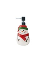 diaqua® Distributeur de savon Bonhomme de neige 400 ml, rouge/vert/blanc