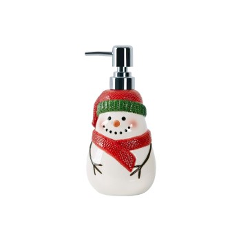 diaqua® Distributeur de savon Bonhomme de neige 400 ml, rouge/vert/blanc