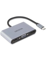 DICOTA Portable 5-in-1 Docking Station 4K, HDMI/DP PD 100W, silber