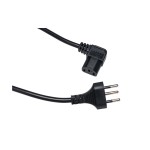 Netzcable T12-C13 90 seitlich gewinkelt re, 1 m, 3x 1 mm2, black 