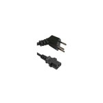 Netzcable 220V 3m, 90° Winkel, black , Kaltgerätestecker