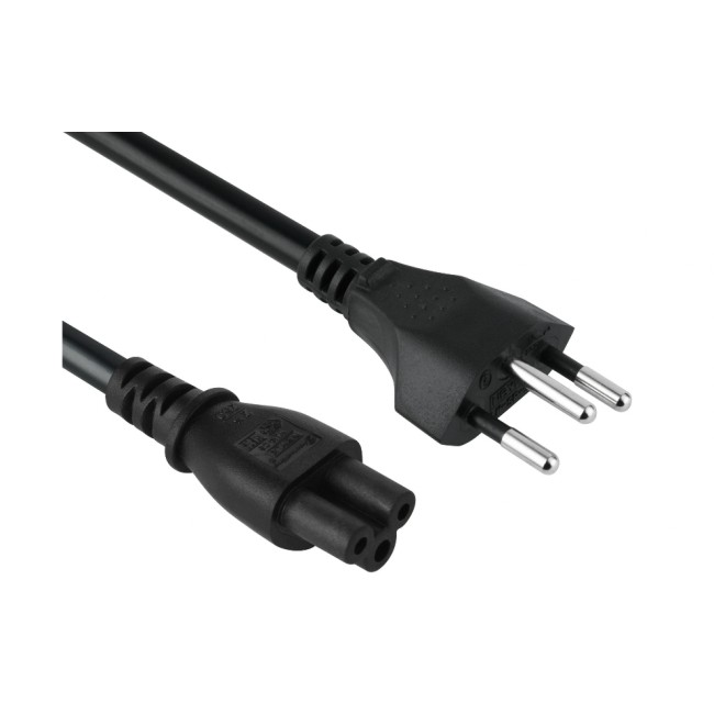Netzkabel 250V / 2.5A, 1.5m, 3 polig, Stecker Typ12, C5, schwarz Netzkabel 250V / 2.5A, 1.5m, 3 polig, Stecker Typ12, C5, schwarz