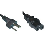Diggelmann Câbles d’alimentation 3 m C15 - T12, Noir