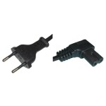 Euro Netzcable 230V 05m, 2 polig, gewinkelt, Steckertyp 26, cableende C7