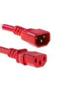 Verlängerungs-Netzcâble 230V: 0.5 Meter, Kaltgerätestecker, rouge 