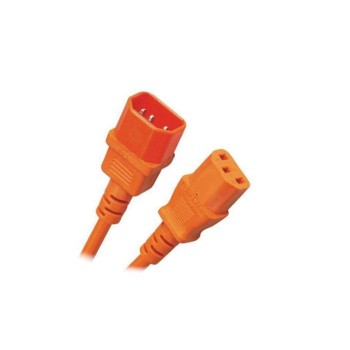 Verlängerungs-Netzcâble 230V: 3 Meter, Kaltgerätestecker, orange Verlängerungs-Netzcâble 230V: 3 Meter, Kaltgerätestecker, orange