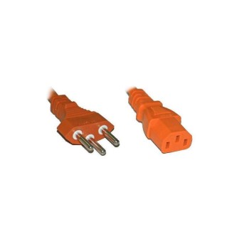 Netzcâble 250V/10A: 5 Meter Orange, T12 Netzstecker et C13 Buchse Netzcâble 250V/10A: 5 Meter Orange, T12 Netzstecker et C13 Buchse
